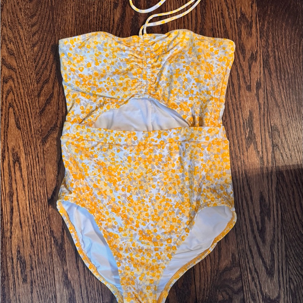 Michael Kors Yellow Floral One Piece Swimsuit‎